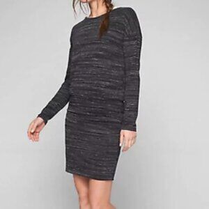 Athleta Avenues dress black loose fit top , fitted skirt size XS